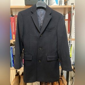 J Crew Ludlow Wool-Cashmere Topcoat 34S Navy